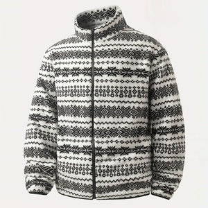 Chaqueta Sherpa para Hombre, Chaqueta Informal Cálida y Suave para Invierno, Forrada de Forro Polar, Chaqueta Elegante para Hombre - Product Image 1