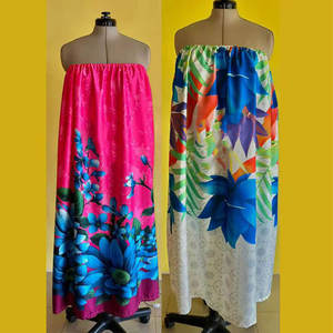 <b>Elastic</b> Waist Embroidery Lock Skirts Custom Design Women's Pleated Skirt High Quality 100% Polyester/Cotton Midi Length High - Product Image 1