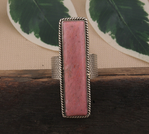 Natural Pink <b>Opal</b> Gemstone <b>Ring</b> 925 Sterling Silver Large Stone Healing Crystal Wedding <b>Rings</b> for Women & <b>Men</b> Mint Green Jewelry - Product Image 3