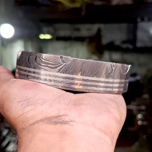 Cenicero Decorativo de Acero de Damasco, Cenicero de Metal con Patrón Hecho a Mano, Duradero, Resistente al Calor, Accesorio para Fumar, Artículo de Regalo - Product Image 3