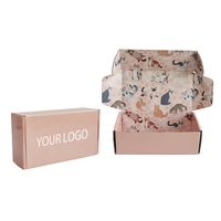 Boîte d'expédition pour sous-vêtements en carton ondulé imprimé couleur, avec logo personnalisé, pour l'e-commerce