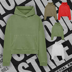 Sudadera con Capucha Ancha de Felpa para Primavera, Verano, Otoño e Invierno, 100% Algodón, Transpirable, Ecológica, de Corte Holgado, Prenda Femenina Lisa - Product Image 1