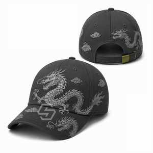 Casquette de baseball unisexe personnalisée OEM à 6 panneaux et visière incurvée, 100 % coton, avec broderies et fermeture à boucle - Product Image 6