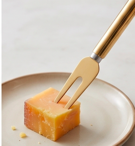Ensemble de 2 coupe-fromages et trancheuses à fromage en métal de luxe avec poignées dorées, finition polie, parfait pour les mariages et les restaurants d'hôtels - Product Image 5