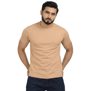 T-shirt à manches courtes pour homme de haute qualité, coupe ample, col rond, couleur unie, jersey 100% coton, vêtements décontractés, séchage rapide - Product Image 6