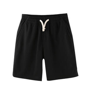 Shorts à taille élastique pour hommes, en coton, décontractés, légers, confortables, tissu doux, vêtements d'été - Product Image 2