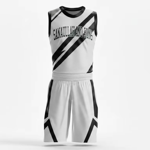 <b>Men</b> Sports Basketball Kit Printed Quick Dry Anti-Bacterial 100% Polyester Jersey and Shorts Training Fitness Wear - Product Image 1