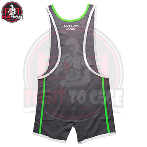 Uniforme de Lucha Libre Personalizado, Singlet Atlético Ligero, Prenda Deportiva de Spandex y Poliéster con Cuello Redondo - Product Image 5