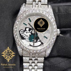 Montre de luxe Pahal Jewels pour femme, boîtier rond en acier inoxydable 38 mm, mouvement à quartz analogique, bracelet lumineux tendance - Product Image 1