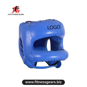 Casque de boxe Just Fitness Gears en PU, respirant, à lacets, pour l'entraînement et le sparring, pour adultes, bleu - Product Image 1