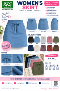Cotton French Terry Midi <b>Skirt</b> - Product Image 2