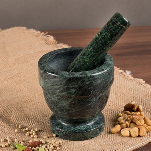 Natural Green Marble 4" Mortar & Pestle - Product Image 1