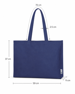 Sac fourre-tout utilitaire en polycoton recyclé avec poche intérieure, logo personnalisé, sac de shopping promotionnel, vente en gros, fabricant OEM ODM en vrac - Product Image 2