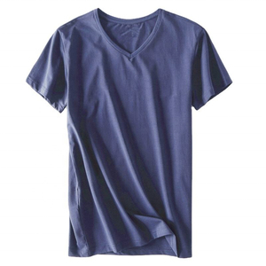 T-shirts pour hommes en polyester/coton, lavables, à manches courtes, col classique, à carreaux, décontractés, avec motif uni teint et impression personnalisée, blanc et bleu - Product Image 4