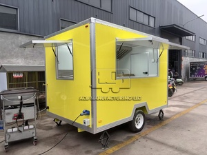 Mobile Restaurant Kitchen <b>Small</b> Catering Trailer Fully Equipped Fast Food Coffee Truck Mobile Bars Ice Cream Cart Stainless - Product Image 2