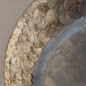 Luxury Handmade Mother Pearl Inlay 5mm Thick Charger <b>Plate</b> Scalloped Shell Mosaic Decorative Placemat Hotel Tableware Carton - Product Image 4