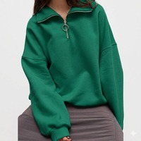 Kadın Kırmızı Büyük Beden Kapüşonlu Havlu Kumaş Sweatshirt Normal Kol Düz Örme Pamuklu Kışlık Giyim