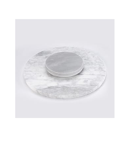 Bandeja giratoria Lazy Susan de madera y mármol para servir desayunos, cupcakes y aperitivos - Product Image 3