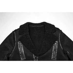 Veste d'hiver asymétrique pour homme, style punk gothique, en simili cuir, fermeture éclair, vente en gros - Product Image 4