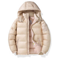 Blouson matelassé en toile enduite noire pour homme, écologique, réversible, coupe-vent, respirant, fermeture éclair, couleur unie, idéal pour l'hiver
