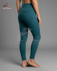 Women's Premium Silicone Full Seat <b>Equestrian</b> Riding Leggings High Waist 4 Way Stretch Horse Riding Tights OEM ODM - Product Image 4