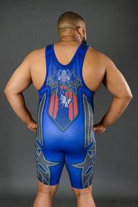 He She Wears Singlet de compression sublimé de lutte, sans manches, ajusté, en polyester, unisexe, à enfiler, avec motif imprimé lettres - Product Image 6