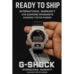 Dream Jewels Luxury Men's 41mm Reloj de moissanita de acero inoxidable con diamantes de claridad VVS Modelo - Product Image 4