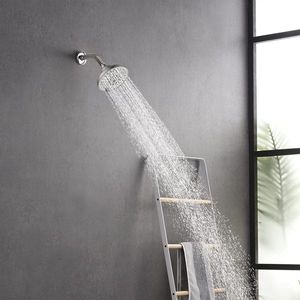 Soffione Doccia Fisso da 5 Pollici ad Alta Pressione con 6 Impostazioni di Spruzzo, Finitura Nichel Spazzolato, Regolabile e Anti-Intasamento, Accessorio per Cabina Doccia - Product Image 5