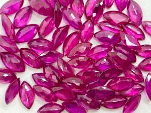 พลอยทับทิมทรงมาร์คีส์ นาเวตต์ เจียระไน ขนาด 4x2 มม. 5x2.5 มม. 6x3 มม. สำหรับทำเครื่องประดับ - Product Image 4