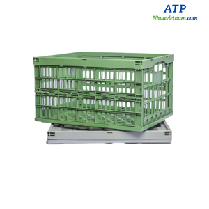 Panier pliable en plastique, durable et léger, design peu encombrant, parfait pour le stockage, la lessive, facile à plier et à ranger - Product Image 2