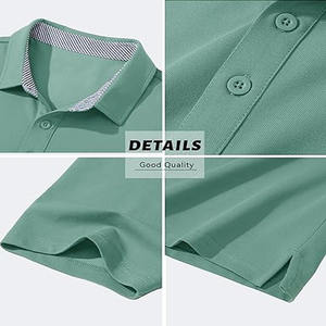 Chemises Oxford boutonnées classiques à manches courtes pour hommes, polos postés par Dress Sports - Product Image 5