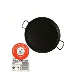 Expérience culinaire espagnole authentique : Casserole à paella premium émaillée de 55 cm avec finition émaillée - Product Image 2