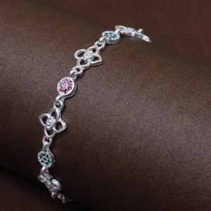 Pulsera de Cadena de Plata Fina Chapada en Rodio Satva Silver Fashion para Uso Unisex en Eventos Nocturnos, Bodas y Accesorios para Fiestas. - Product Image 2