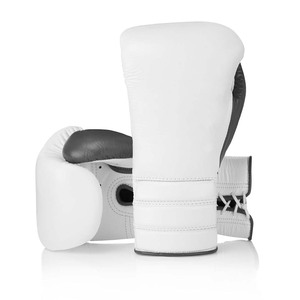 Gants de boxe personnalisés en gros avec logo, en cuir, confortables, à lacets, pour la compétition, pour hommes, MMA, Muay Thai, entraînement - Product Image 1