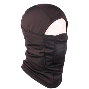 Balaclava unisexe noire personnalisée en polyester respirant et imperméable avec impression numérique, masque tactique pour le ski, les sports et le cyclisme - Product Image 2
