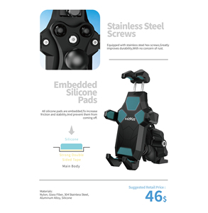 Support de téléphone pour moto résistant aux intempéries avec support de téléphone portable pare-soleil - Product Image 5