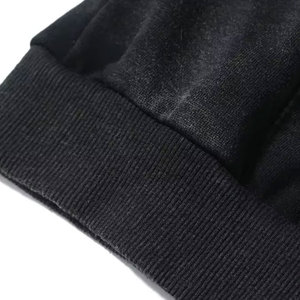 Sudadera con Capucha Gótica para Hombre, Talla Grande, Negra, de Algodón French Terry, con Diseño Estampado de la Muerte, Bolsillo Delantero, Estilo Otoñal - Product Image 6
