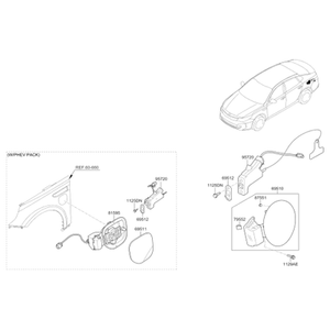 Optima Nuevas Piezas y Accesorios para Autos y Camiones 69510D4000 - Product Image 2