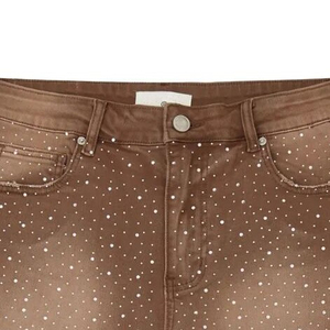 New Fashion Men Casual <b>Rhinestone</b> Denim Shorts Eco-Friendly Windproof Breathable Quick Dry Durable 100% Polyester <b>Fabric</b> Hot - Product Image 2