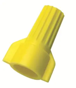 Yellow Double Wing Screw-On Wire Fast Connector Tool-Less Splicing Wire Connectors with Twist Grip Cable Connector Screw