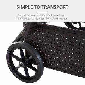 Sdraio in Rattan Elegante Lettino Prendisole da Esterno per Comfort e Stile - Product Image 3