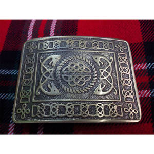 Hebilla de cinturón escocesa para hombre, con nudo celta, acabado antiguo, hebilla de cinturón con nudo celta, tradicional de clan de las Tierras Altas, al por mayor - Product Image 3