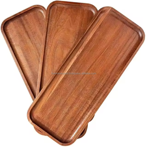 Bandeja otomana de madera de acacia, plato de servicio de lujo para mesa de té y café, ideal para platos de comida - Product Image 5