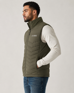 Gilet matelassé noir pour homme Fly Humble Sportswear, col montant, fermeture éclair, coupe-vent, vêtement d'extérieur d'hiver, style décontracté, OEM 2026 - Product Image 5