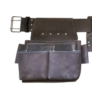 Professional <b>Leather</b> <b>Tool</b> Belt with Multiple Pockets and <b>Tool</b> Holders for Mechanics and Craftsmen - Product Image 6