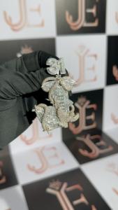 Colgante de Moissanita Estilo Hip-Hop Iced Out de Plata Esterlina 925, Joyería Elegante con Letra J para Raperos - Product Image 4