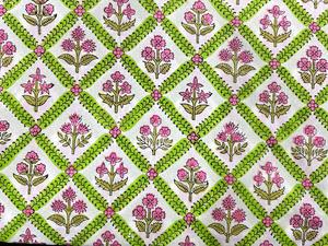 Tela Tejida 100% Algodón Orgánico, Estampada a Mano con Bloques, Colores Naturales, Suave y Ligera, Textil para el Hogar, Estilo Indio, para Camisas, Bolsas y Fundas - Product Image 3