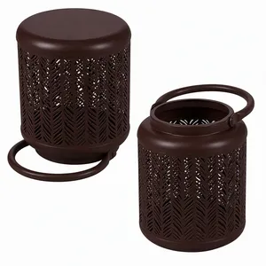 Lanternes porte-bougies en fer forgé faites à la main, motif treillis fantaisie - Durables, écologiques, impression numérique pour la maison - Product Image 5