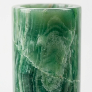 Natural Green Onyx <b>Cylinder</b> <b>Vase</b> Handmade Straight Tube Stone Flower <b>Vase</b> Wholesale Custom Logo Home Decor kitchen rooms - Product Image 4