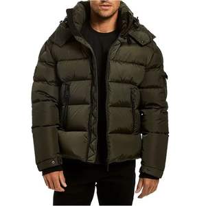 Veste matelassée pour homme de haute qualité, personnalisée, couleur unie, à capuche, pour l'hiver, usage extérieur, best-seller - Product Image 6